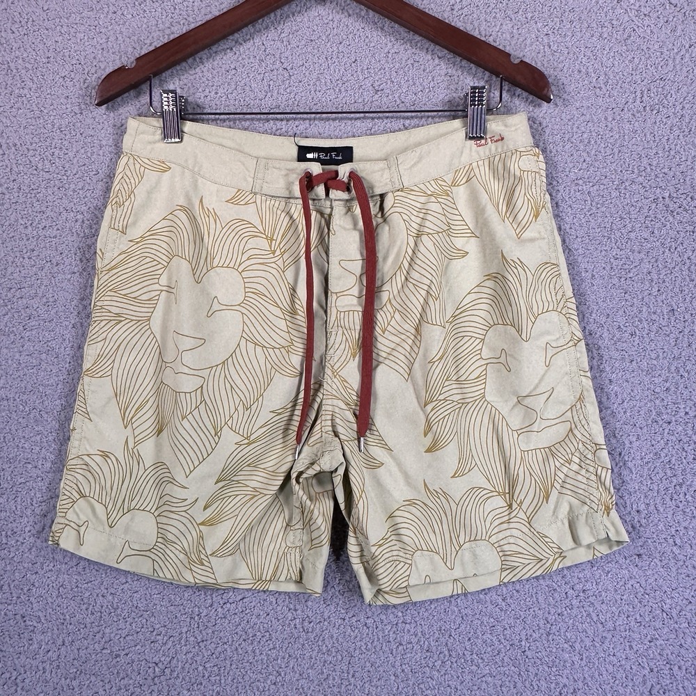 Paul Frank Lion Head‎ Drawstring Board Shorts Mens Size 32 Beach Pool Party